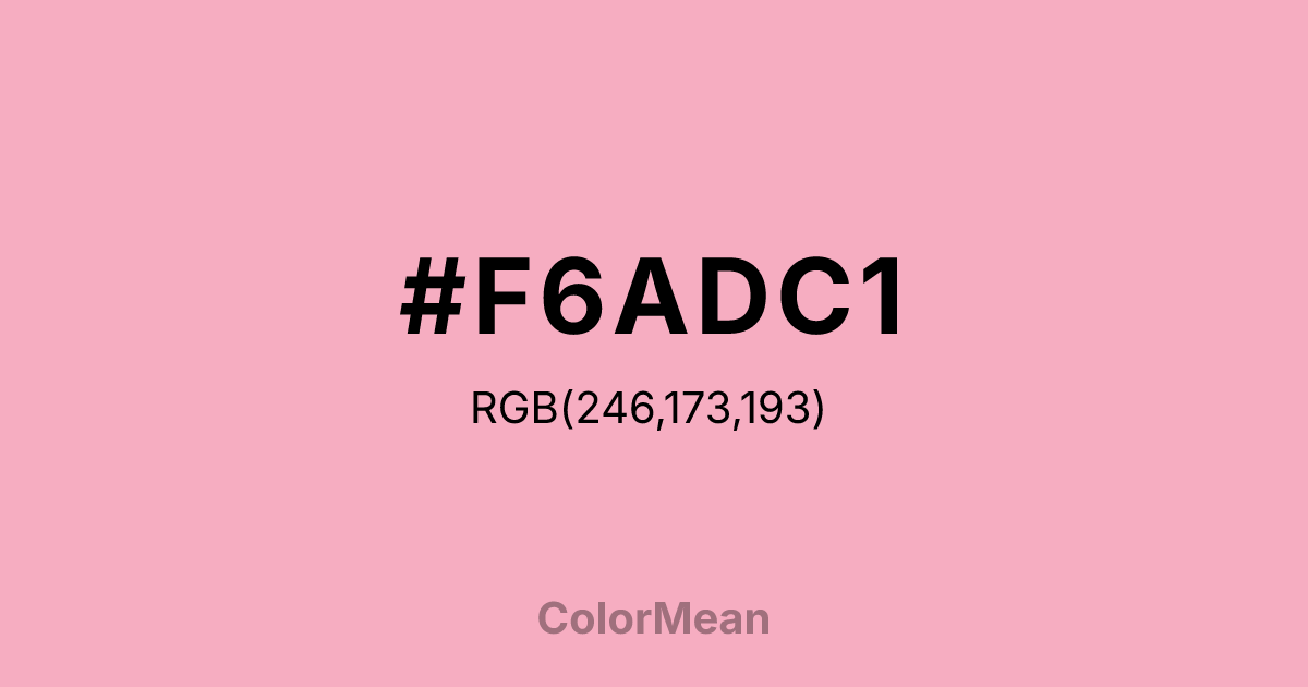 #F6ADC1 color swatch