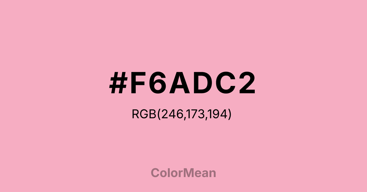#F6ADC2 color swatch
