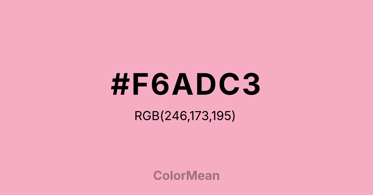 #F6ADC3 color swatch