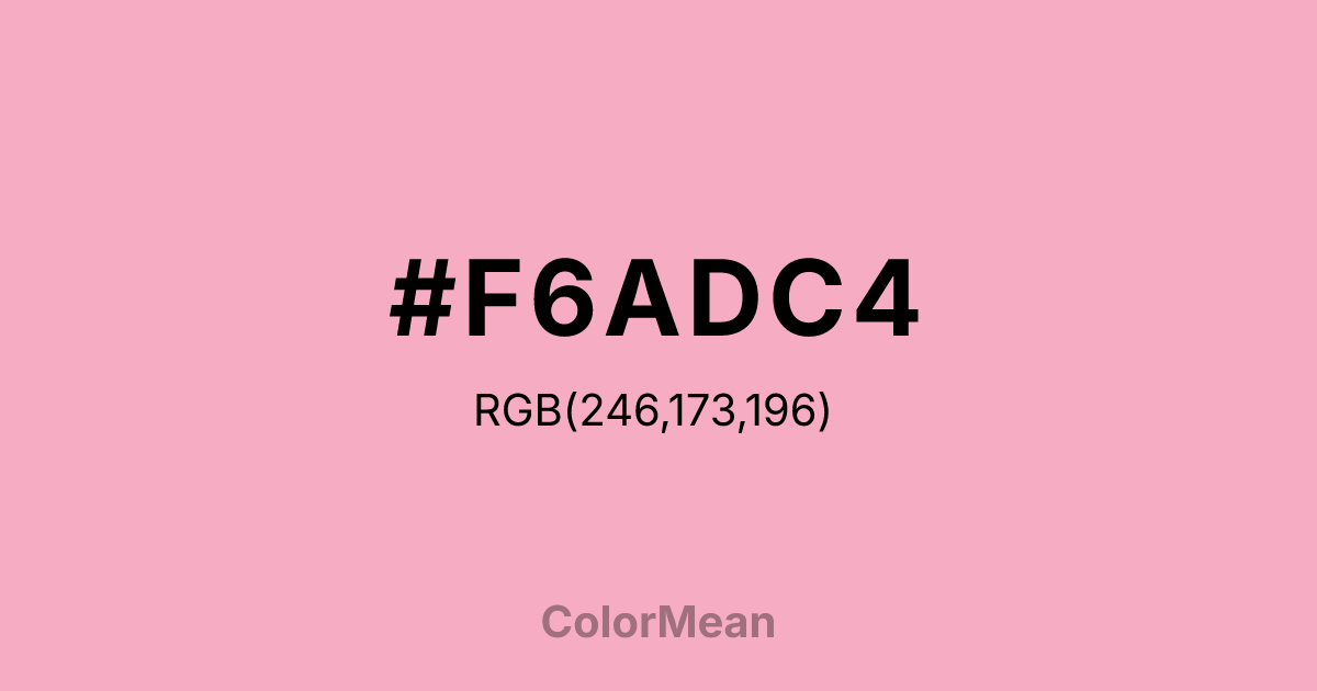 #F6ADC4 color swatch
