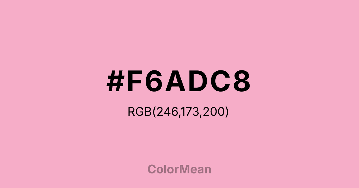 #F6ADC8 color swatch