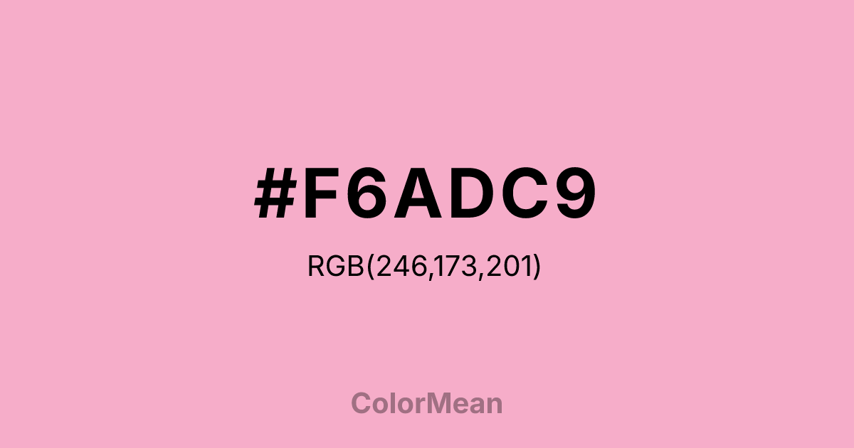 #F6ADC9 color swatch