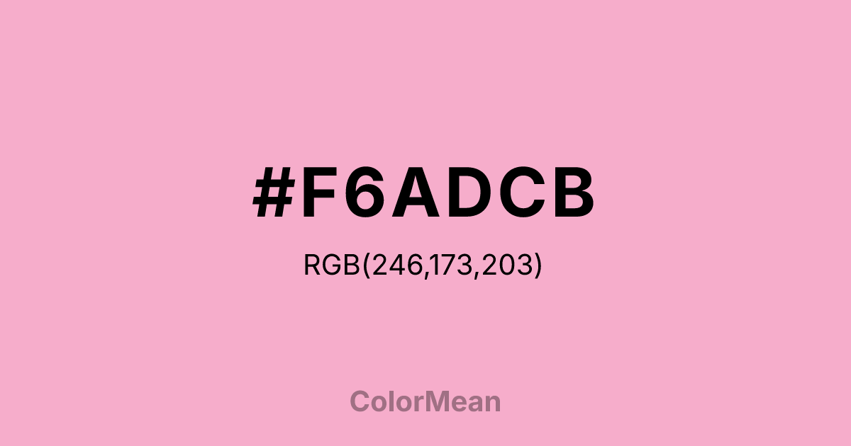 #F6ADCB color swatch