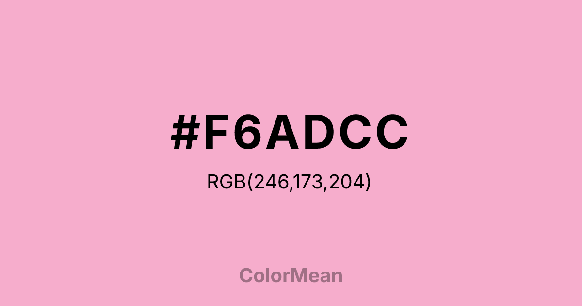 #F6ADCC color swatch