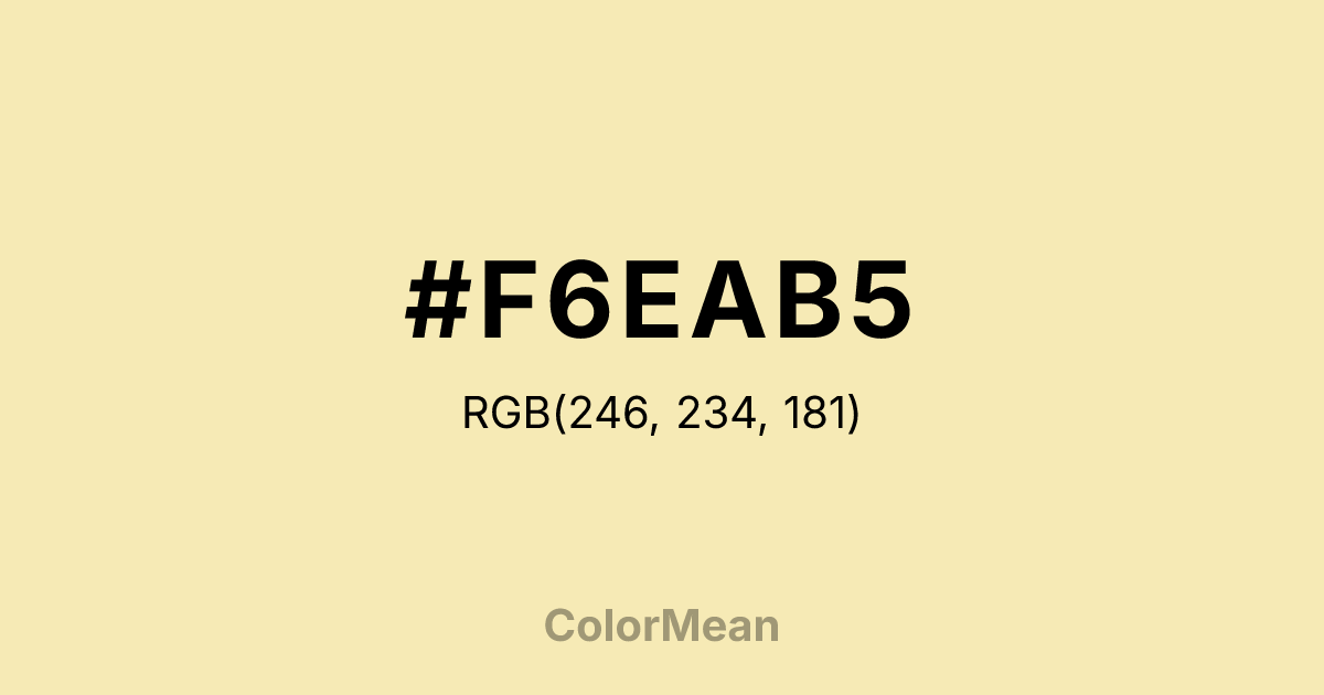 #F6EAB5 color swatch
