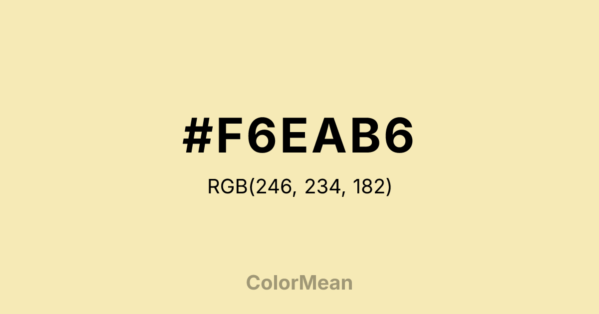 #F6EAB6 color swatch