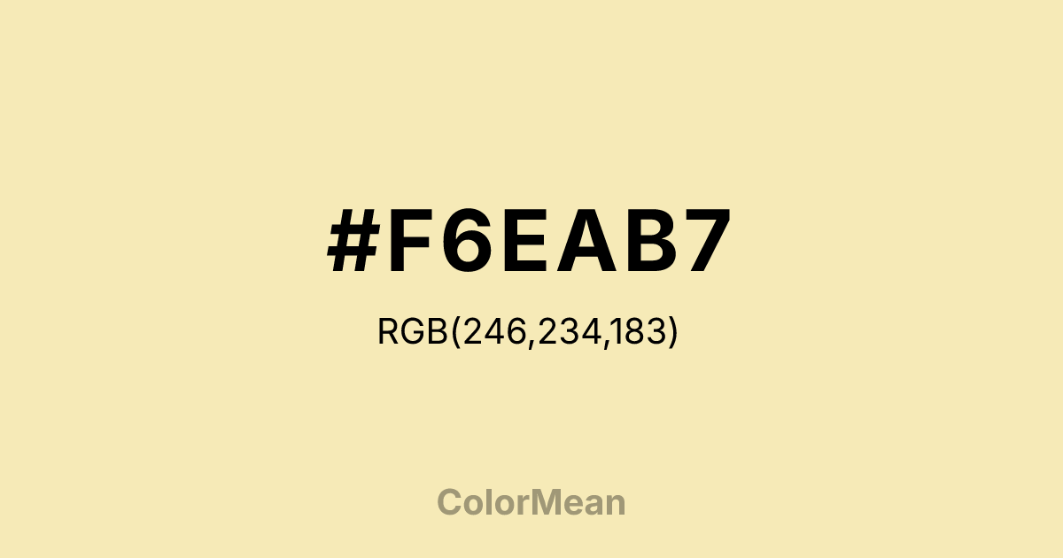 #F6EAB7 color swatch