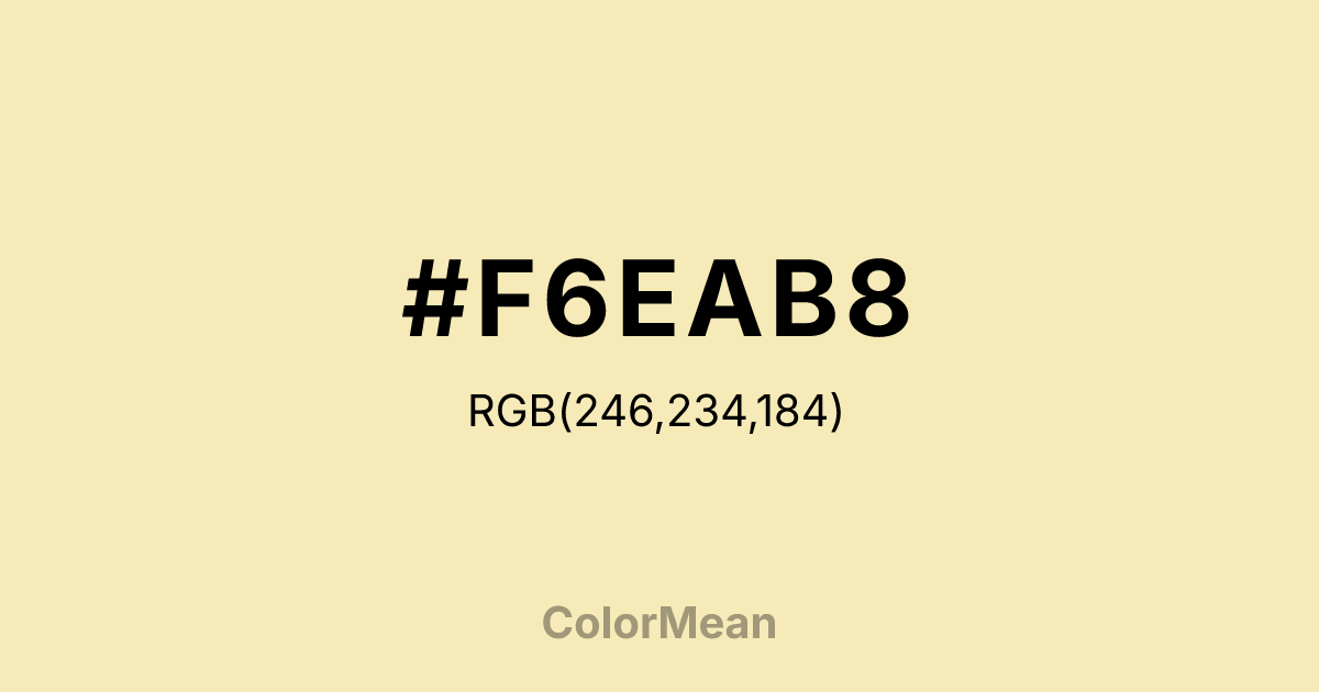 #F6EAB8 color swatch