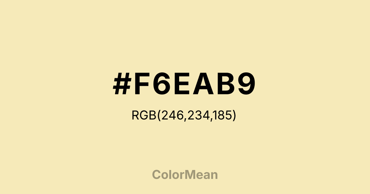#F6EAB9 color swatch