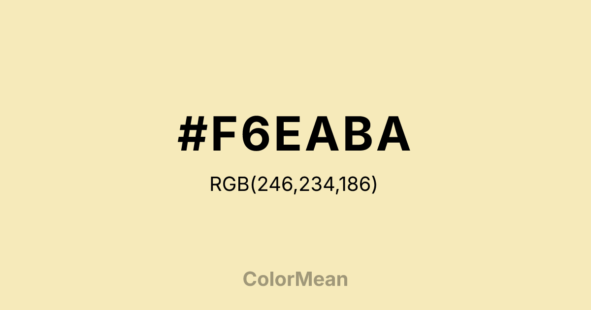 #F6EABA color swatch