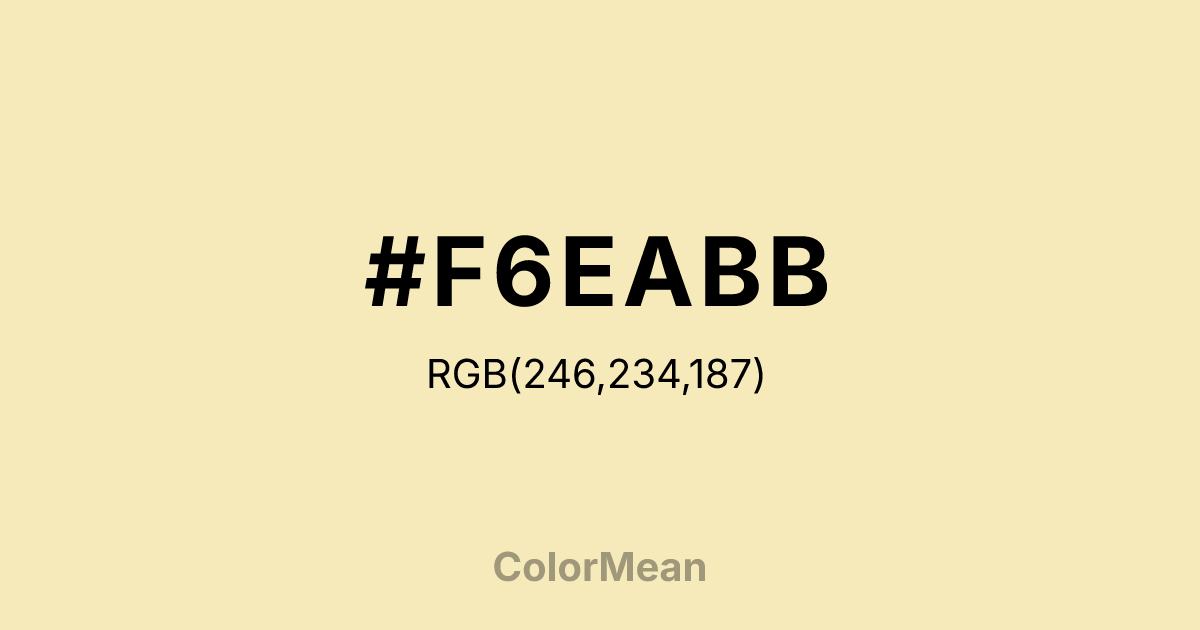 #F6EABB color swatch
