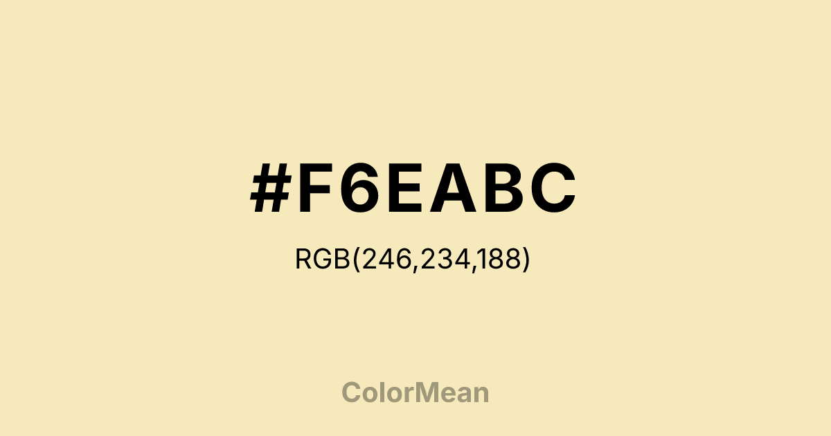 #F6EABC color swatch