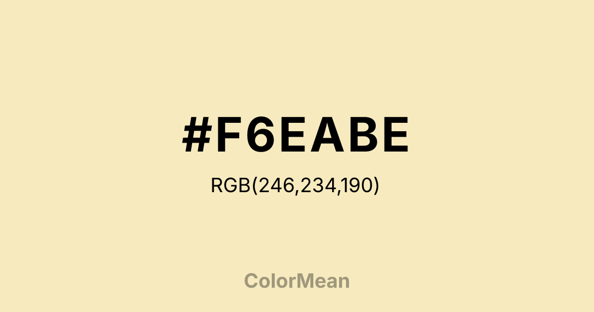 #F6EABE color swatch