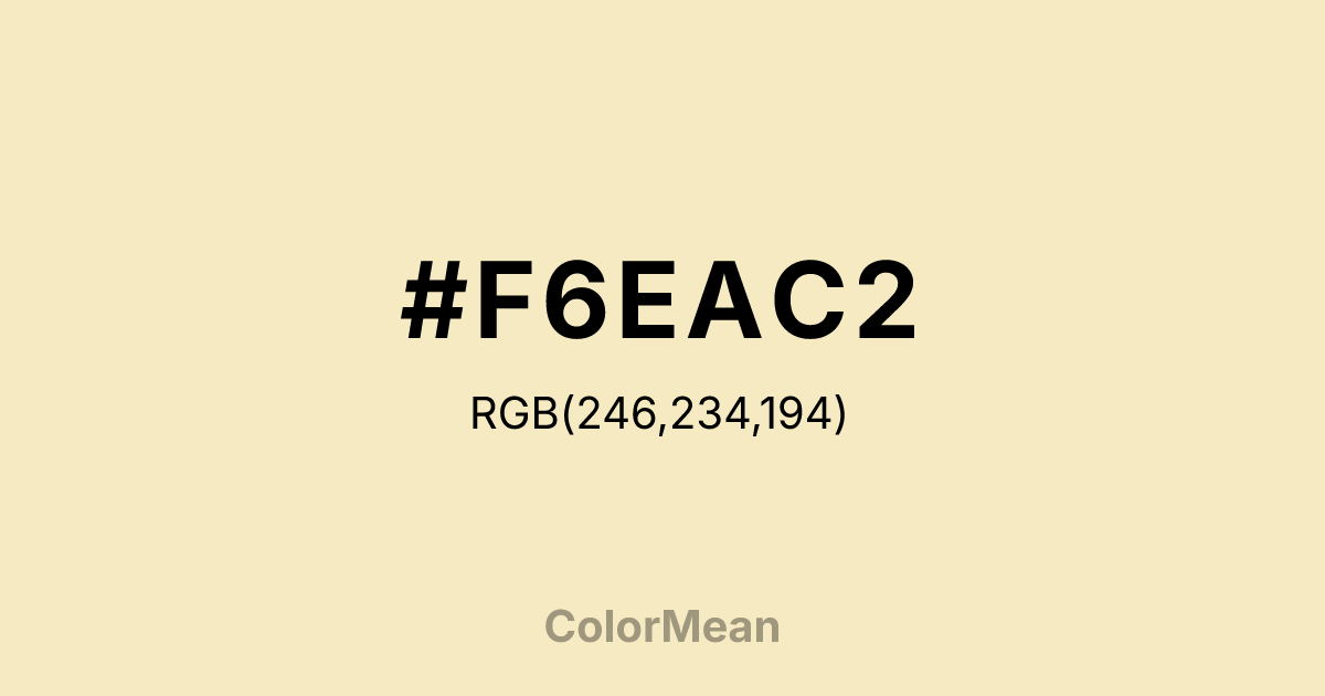 #F6EAC2 color swatch