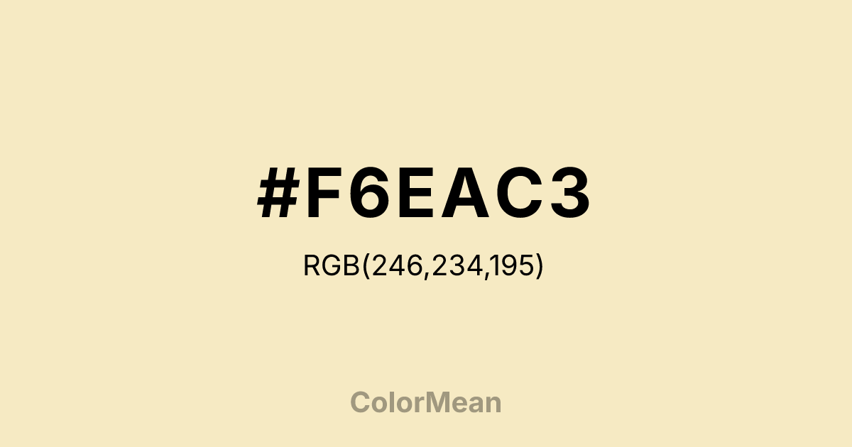 #F6EAC3 color swatch
