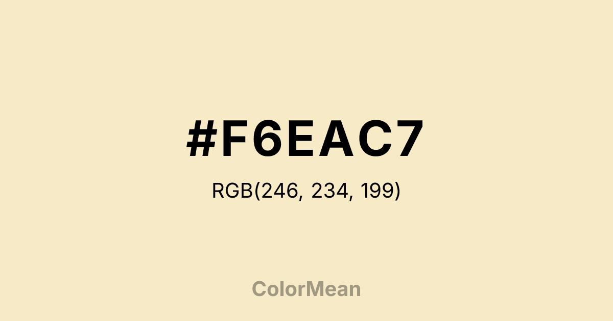 #F6EAC7 color swatch