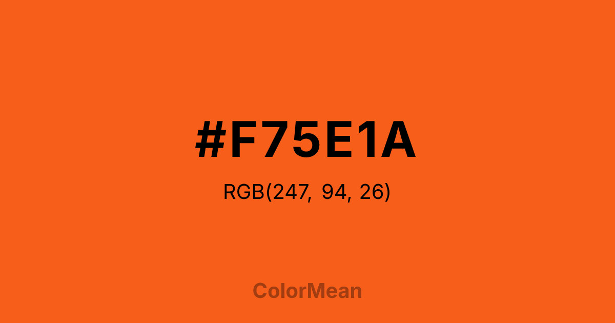 #F75E1A color swatch