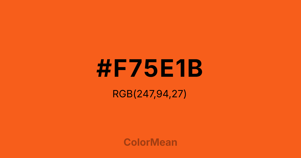 #F75E1B color swatch