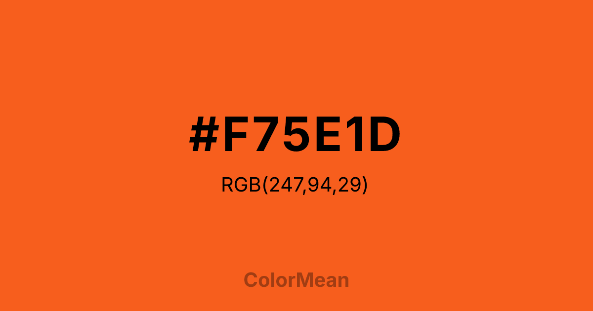#F75E1D color swatch