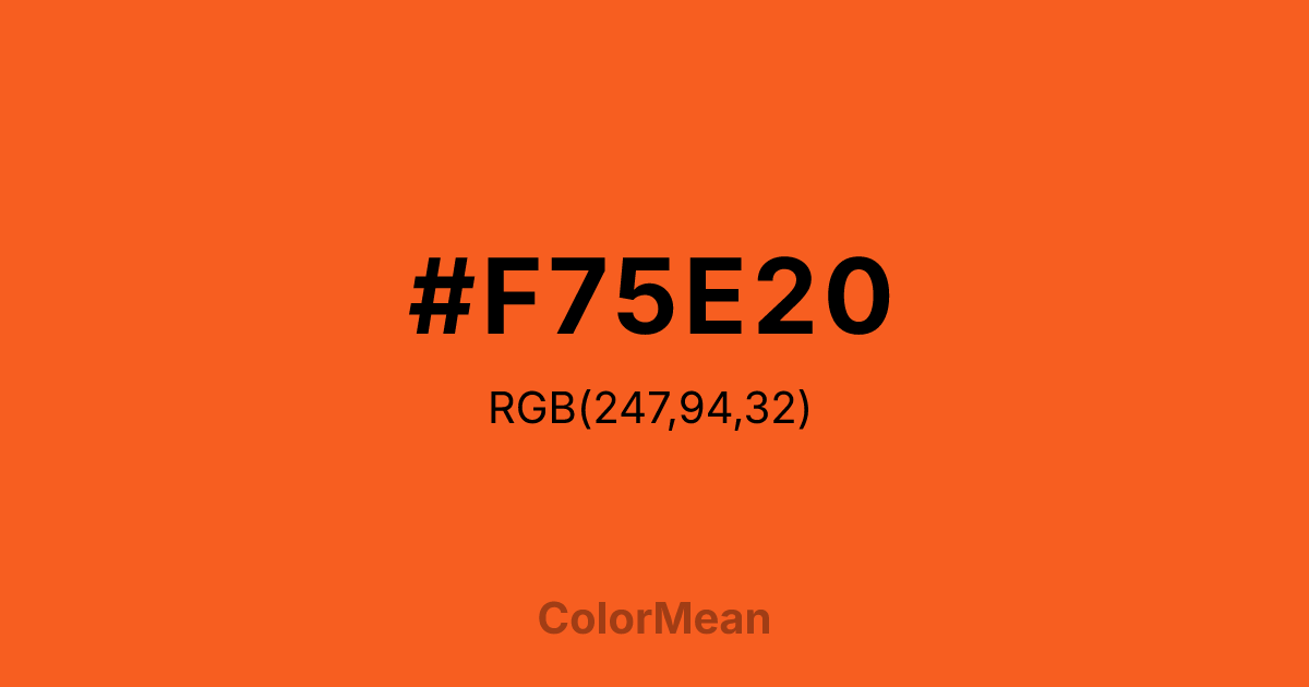 #F75E20 color swatch