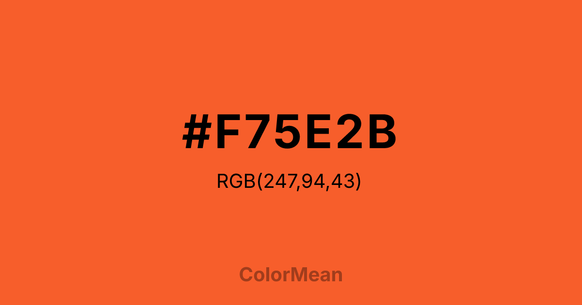 #F75E2B color swatch