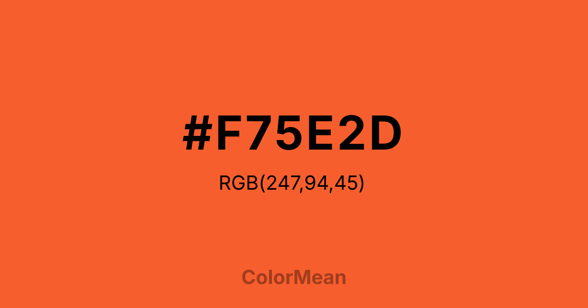 #F75E2D color swatch