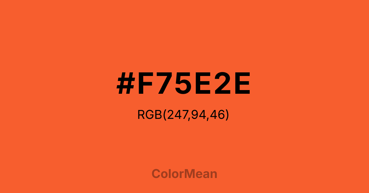 #F75E2E color swatch