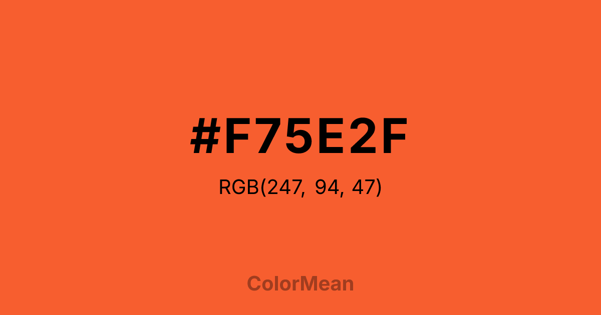 #F75E2F color swatch