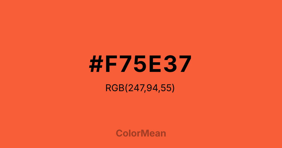 #F75E37 color swatch