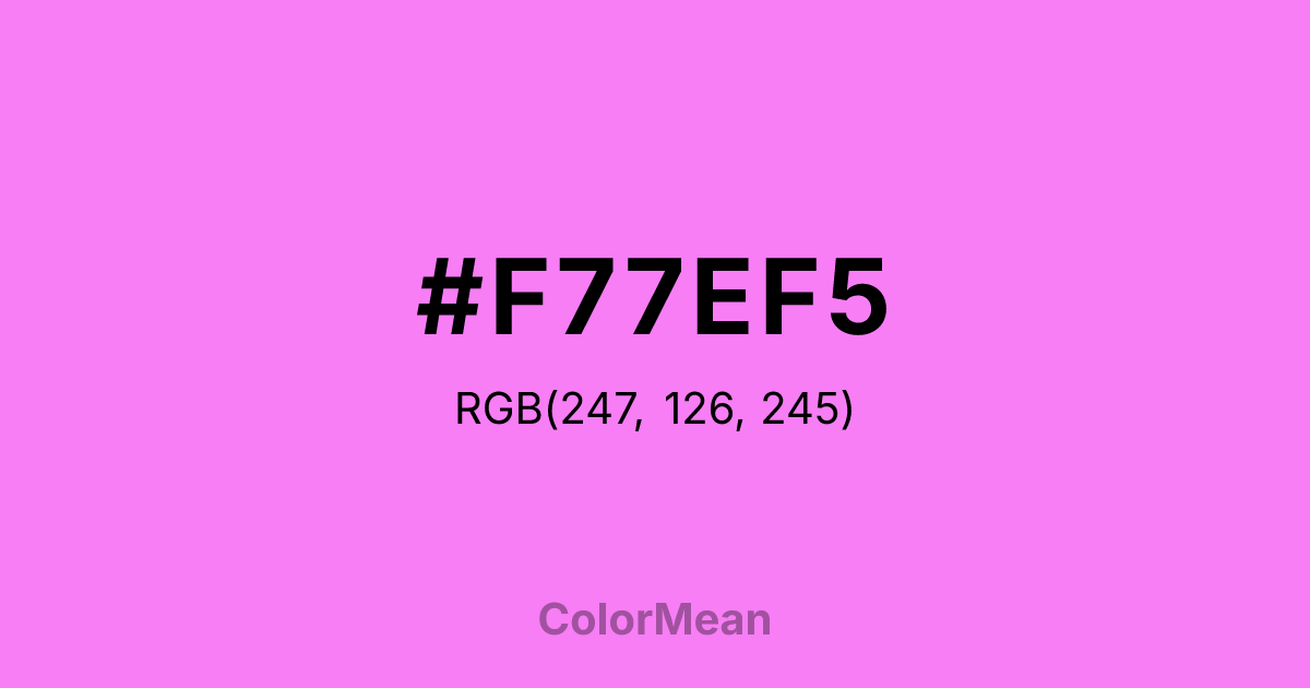 #F77EF5 color swatch