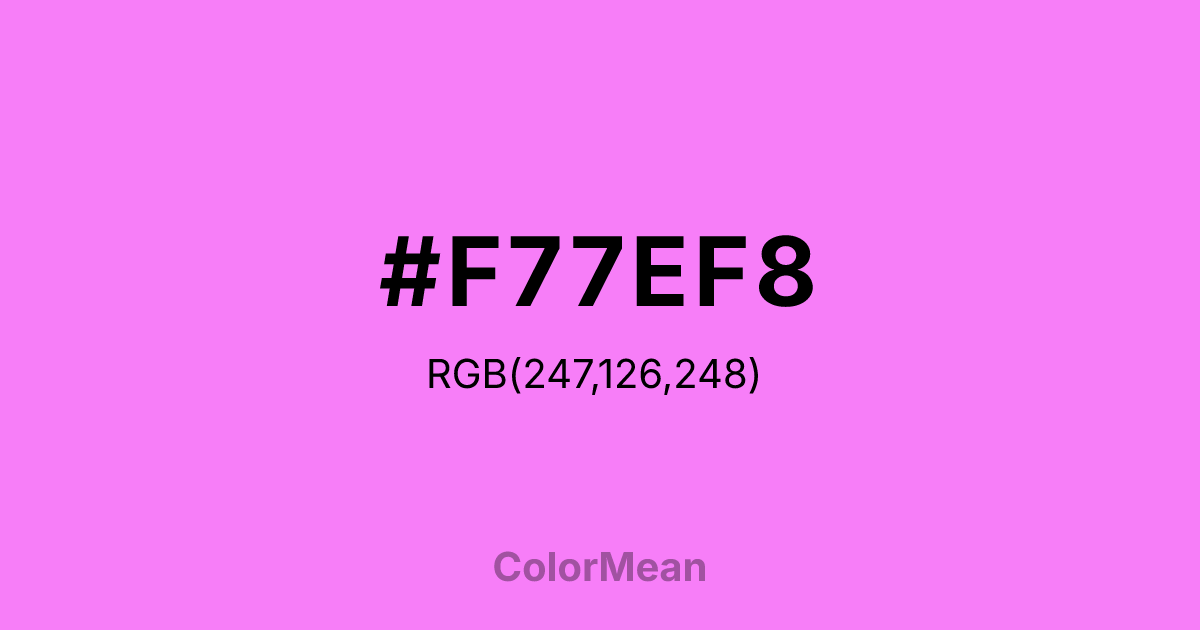 #F77EF8 color swatch