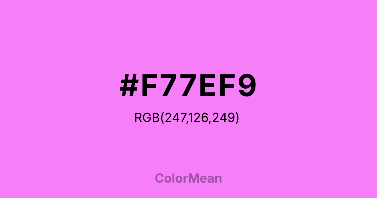 #F77EF9 color swatch