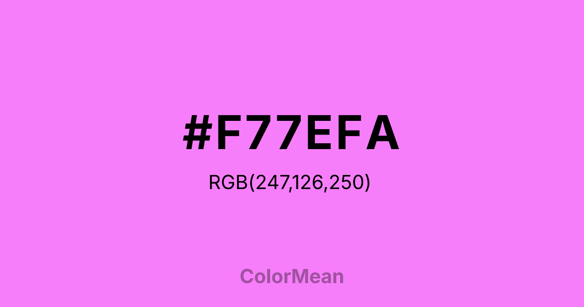 #F77EFA color swatch