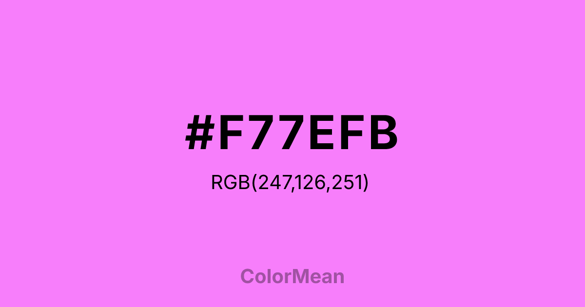 #F77EFB color swatch