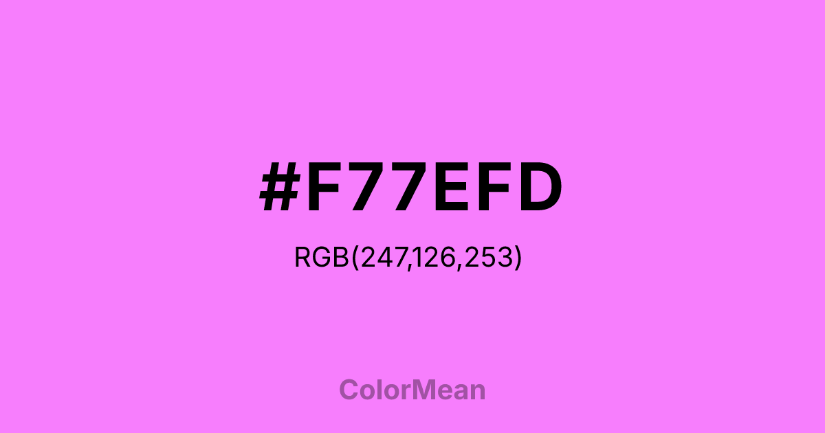 #F77EFD color swatch