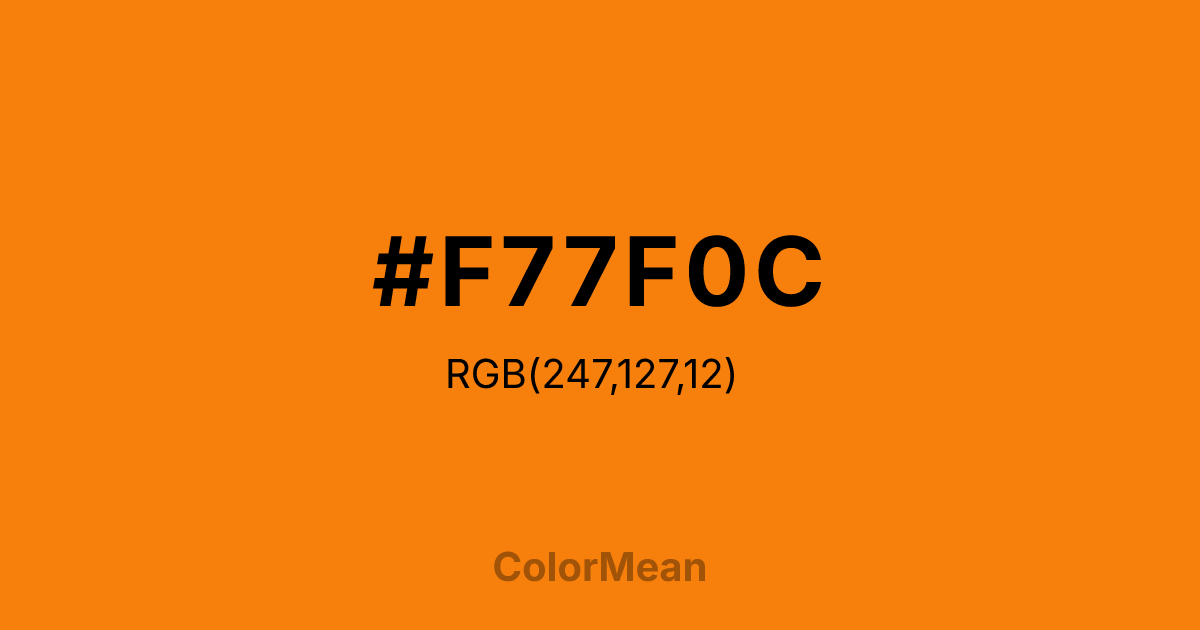#F77F0C color swatch