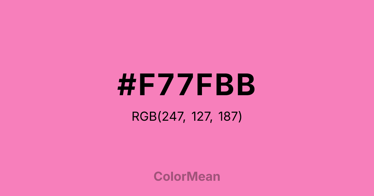 #F77FBB color swatch