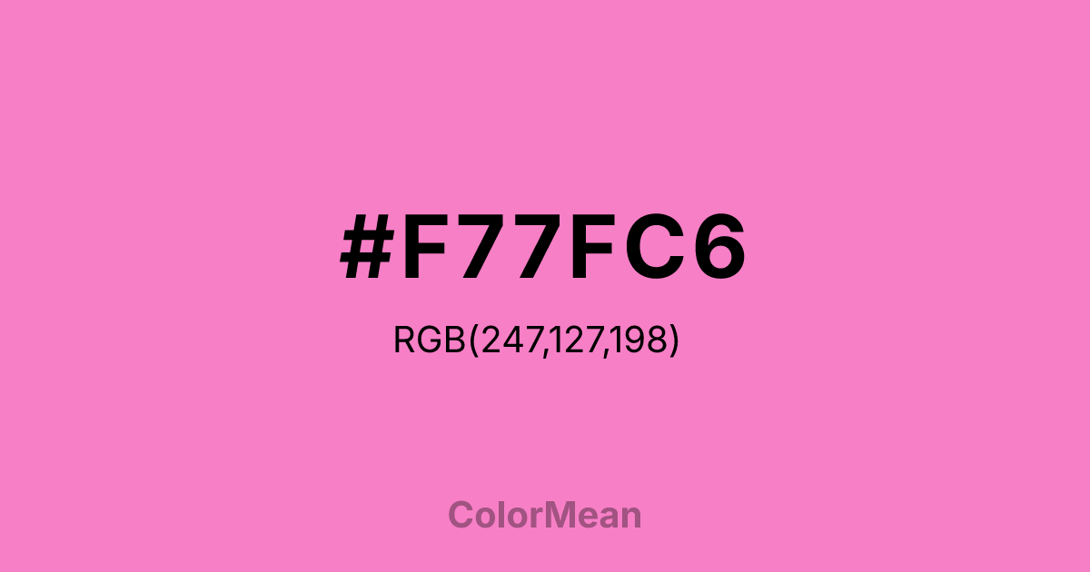 #F77FC6 color swatch
