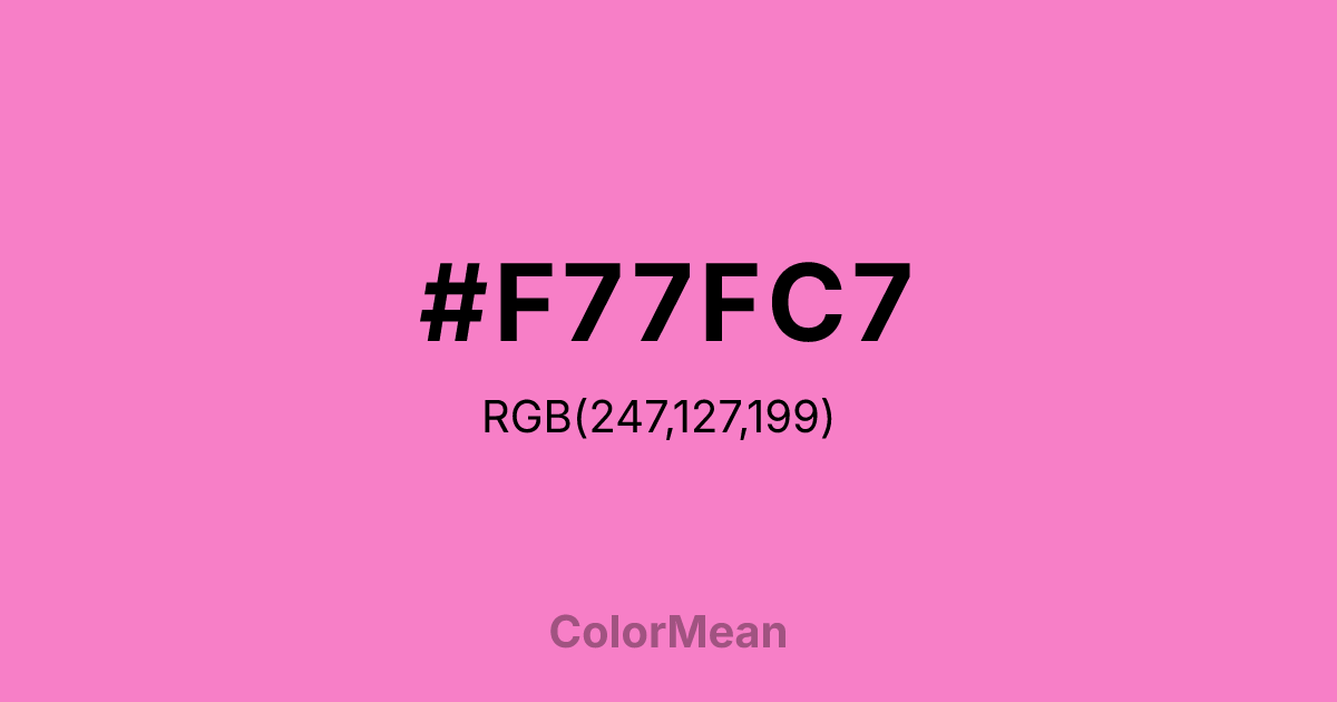 #F77FC7 color swatch