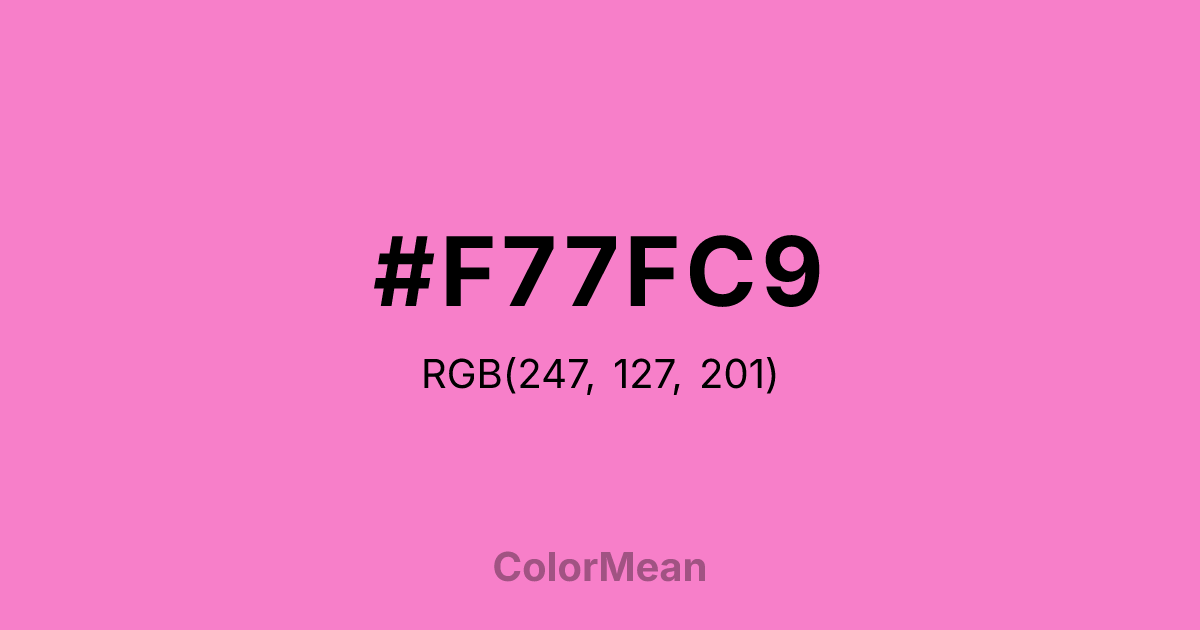#F77FC9 color swatch