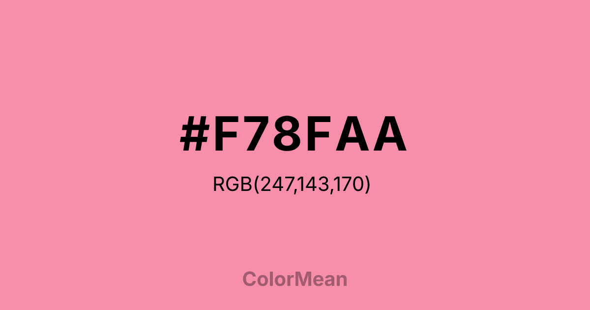 #F78FAA color swatch