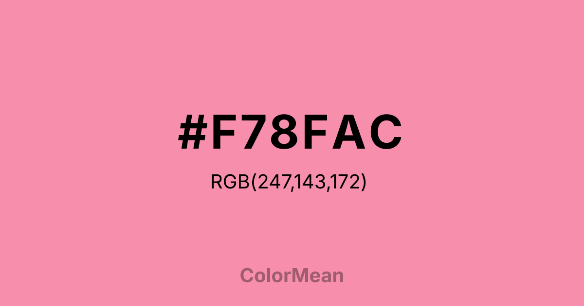 #F78FAC color swatch