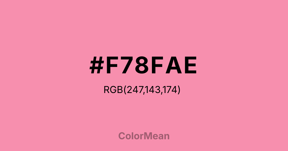 #F78FAE color swatch