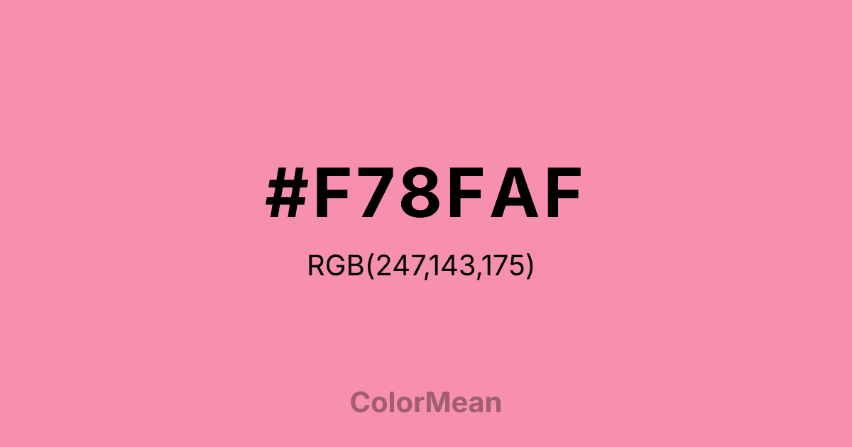 #F78FAF color swatch