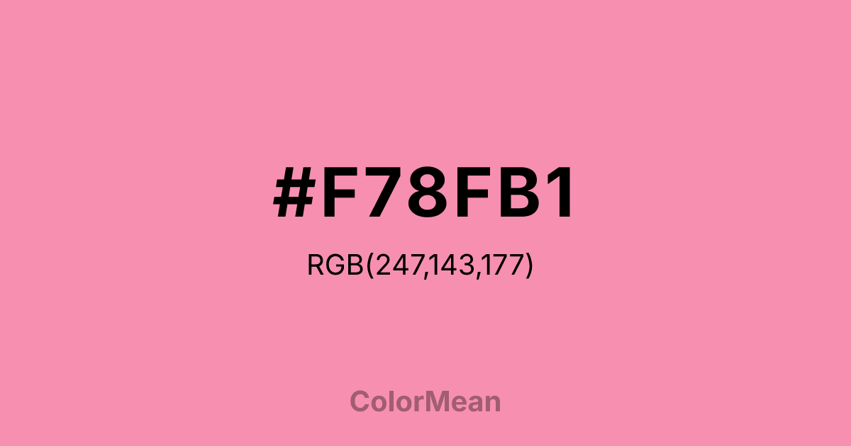 #F78FB1 color swatch