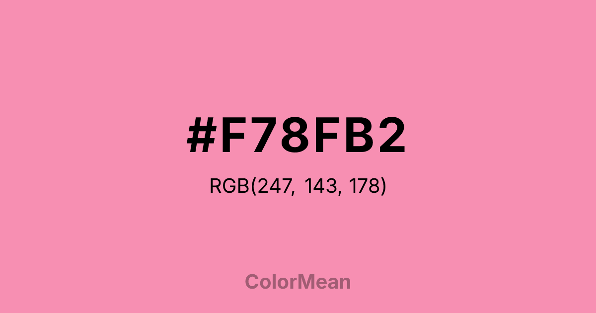#F78FB2 color swatch
