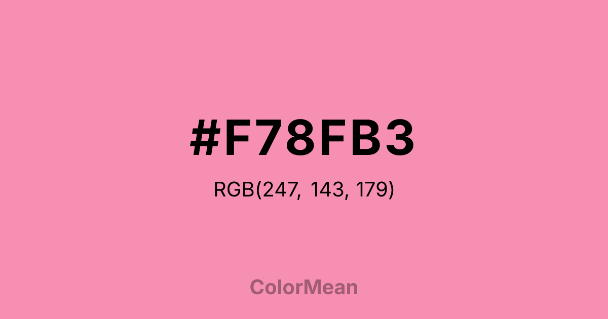 #F78FB3 color swatch