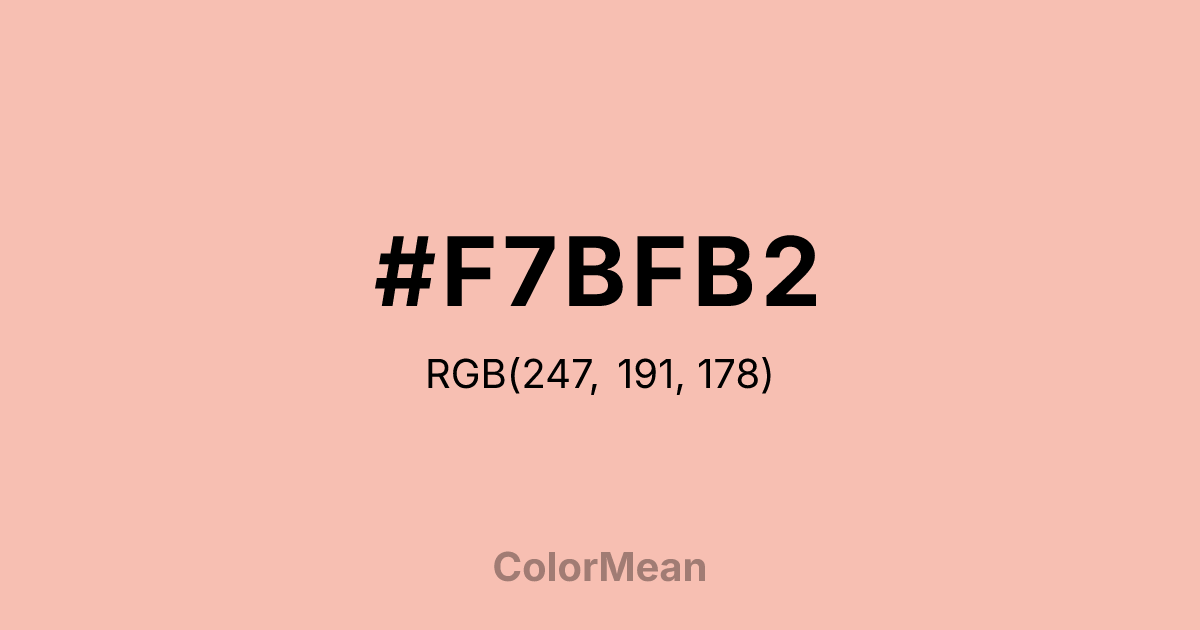 #F7BFB2 color swatch