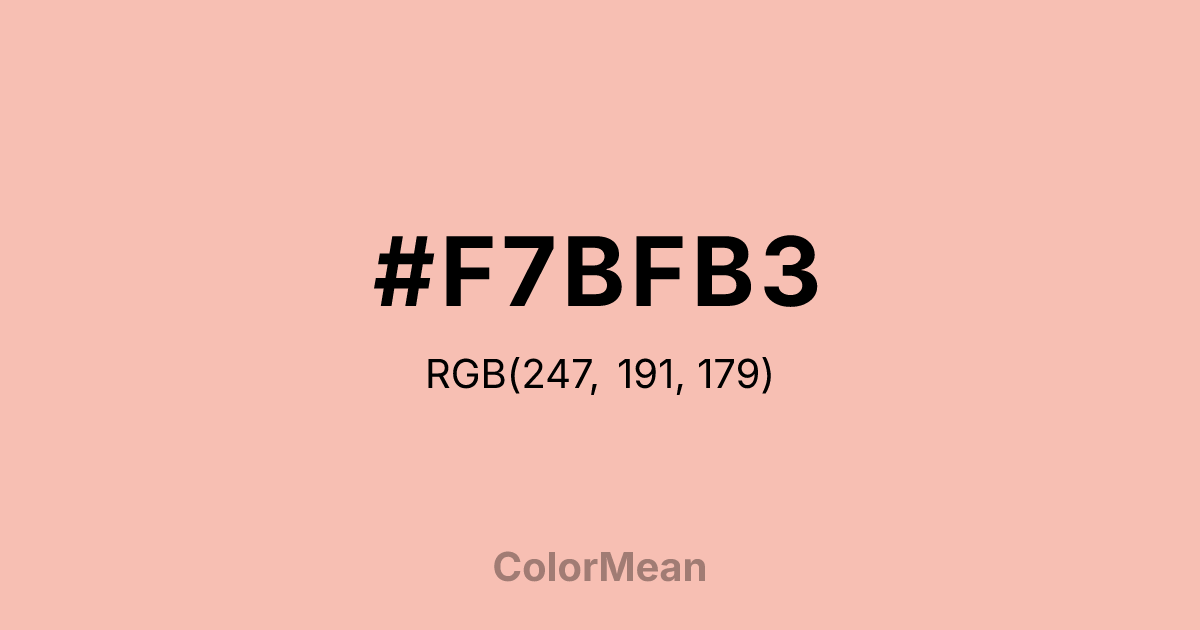 #F7BFB3 color swatch