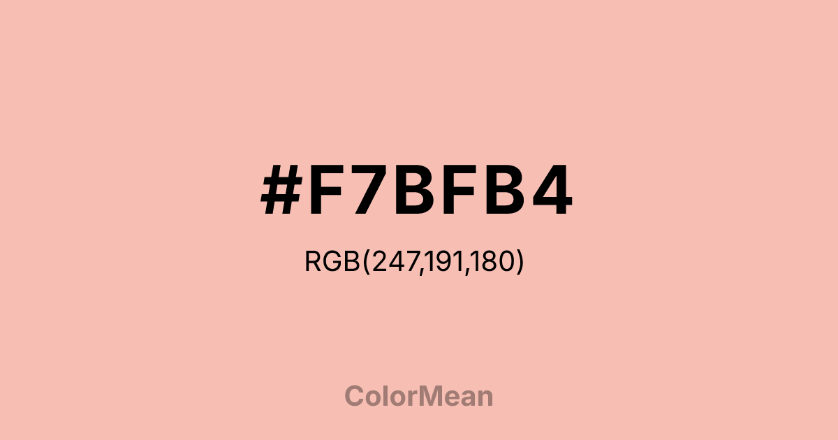 #F7BFB4 color swatch